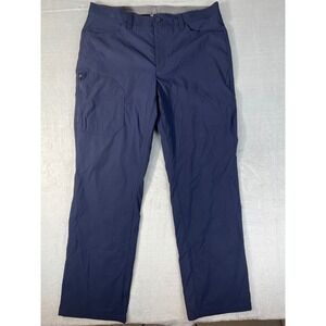 Eddie Bauer Fleece Lined Tech Pants Mens 36x32 Dark Blue New StormRepel Stretch